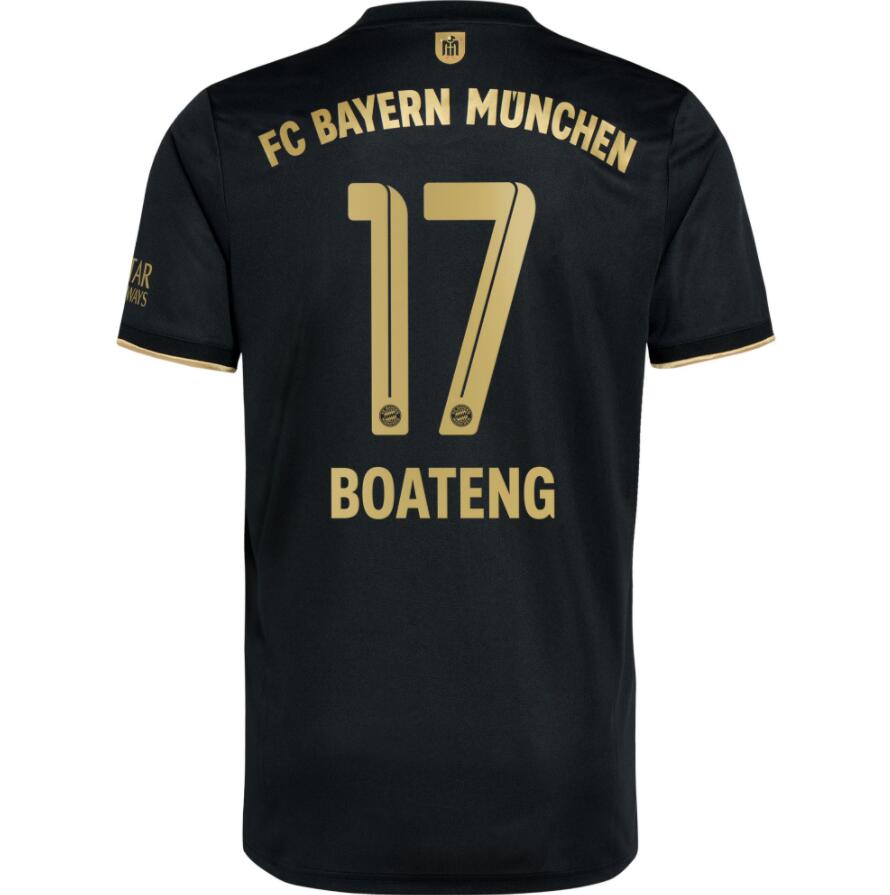 2021/22 FC Bayern Munchen Away Kit Soccer Jersey with Boateng 17 printing